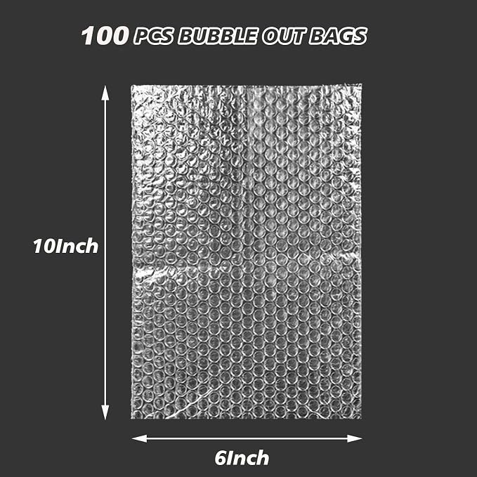 100pcs Bubble Pouches Wrap, Double Walled Moving Supplies Bubble Out Bags - Image 2