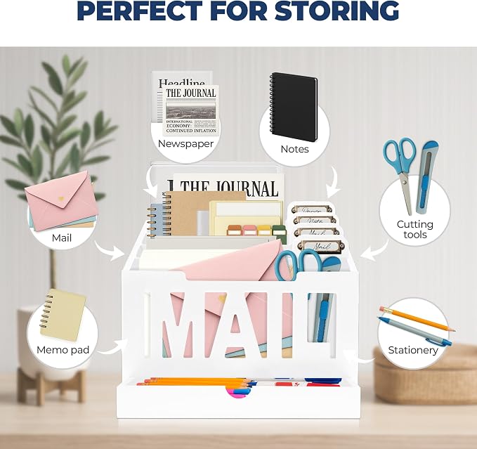 Mail Organizer Countertop, Desktop Mail Sorter - Image 5