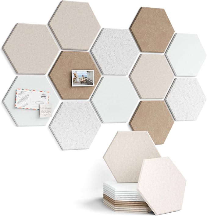 Fluxynara Hexagon Cork Board Alternative by FLUXYNARA