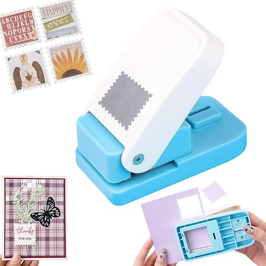 Stamp Punch, 1 inch Square Postage Stamps Punch, Stamp Puncher, Portable Lever by CYFUNDESIGN