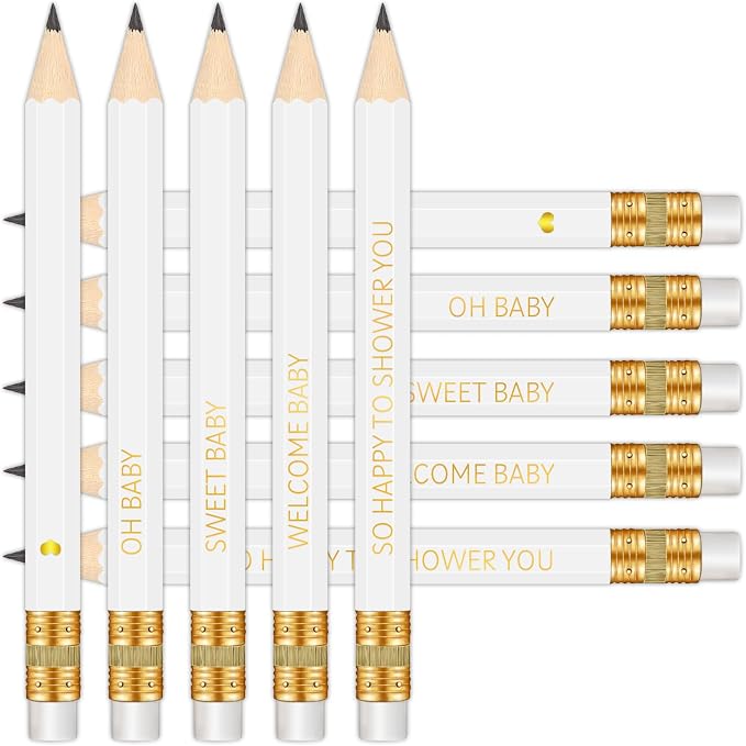 50Pcs - Baby Shower Sharpened Half Pencils - Image 5