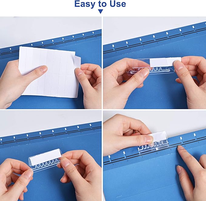 hupos File Folder Tabs, 100+200 Sets Hanging File Folder Tabs - Image 6