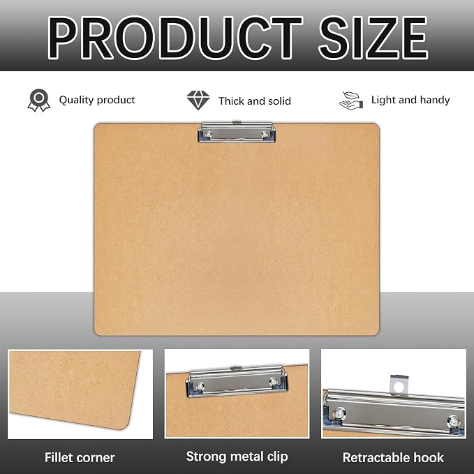 10 PCS Extra Large 11x17 Clipboard, Wood Cleats - Image 3