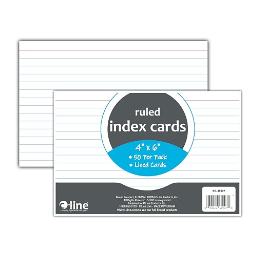 C-Line 4” x 6” Index Cards by C-Line