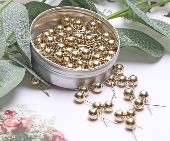 Tupalizy 100PCS 1/4 Inch Small Round Head Map Tacks Pins - Image 6