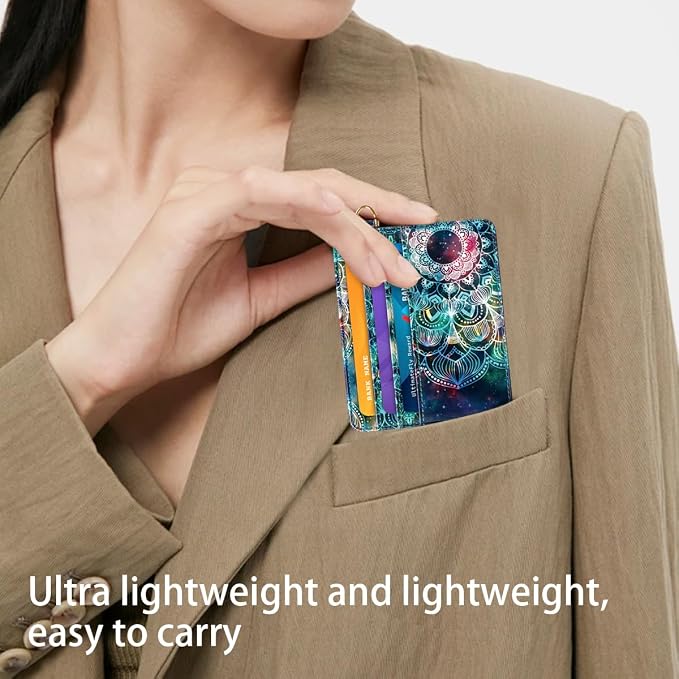 Slim Minimalist Front Pocket RFID Blocking Credit Card Holder Small Wallet Cute - Image 7