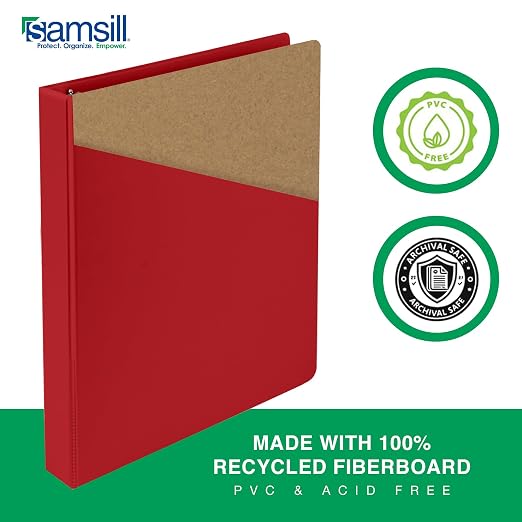 Samsill 1 Inch 3 Ring Binders, Made in USA, Economy Round Ring, 200 Sheet - Image 4