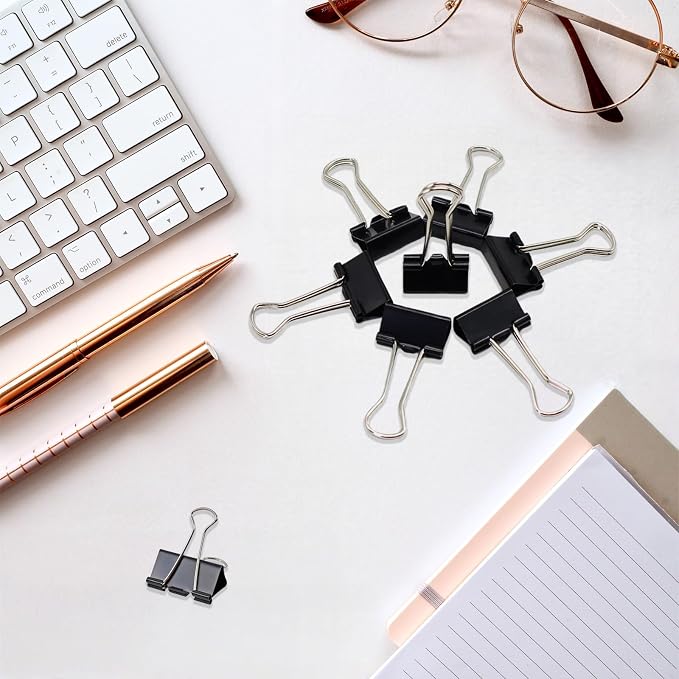 Binder Clips Assorted Sizes, 4 Sizes Cute Binder Clips Large Medium Binder Clip - Image 6