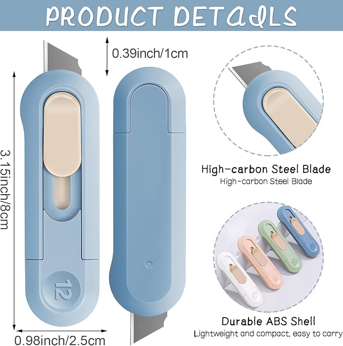 9 PSC Box Cutter, Retractable Box Opener, Package Opener, Easy Slide - Image 2