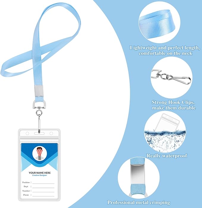 24 Pack Lanyards for ID Badges Cruise Lanyard for Ship Cards - Image 2