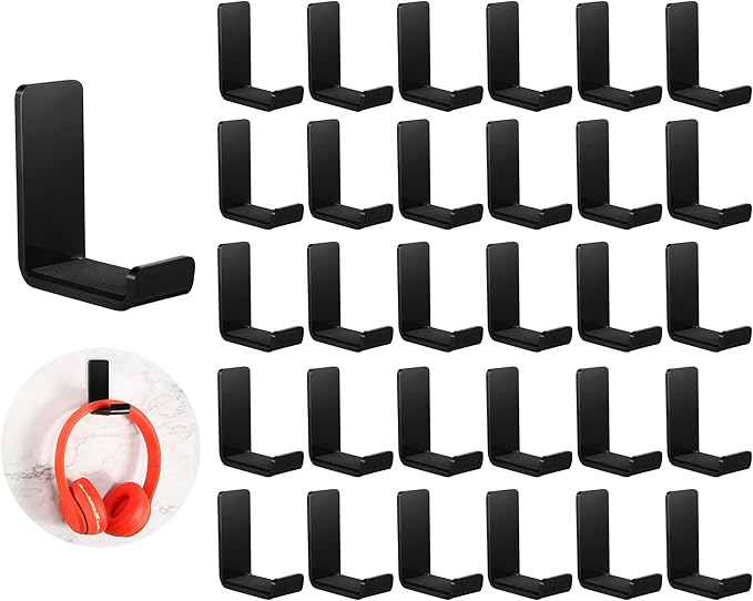 Weewooday 16 Pcs Headphone Hanger Headphone Holder Wall Hook School Classroom by Weewooday