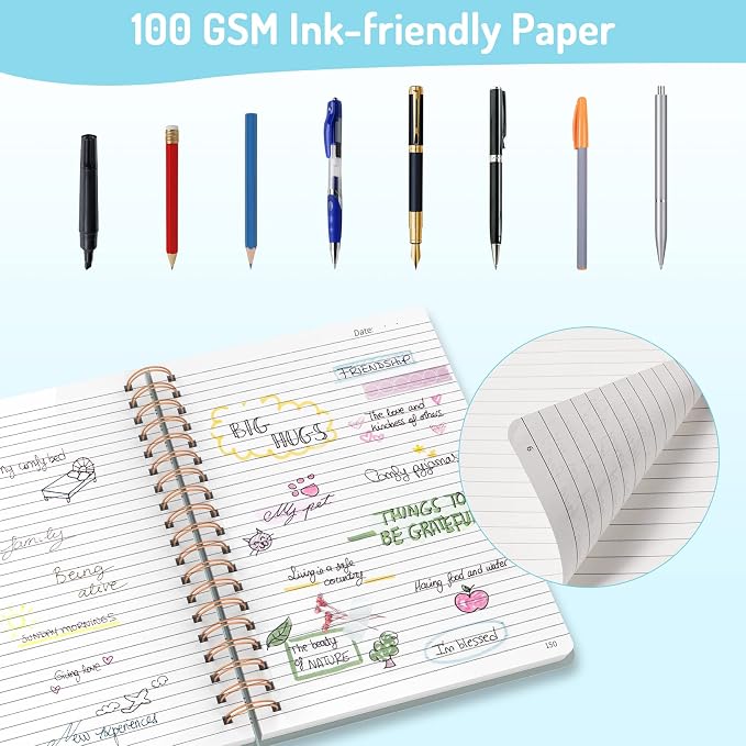 Forvencer Lined Spiral Journal Notebook - Image 4