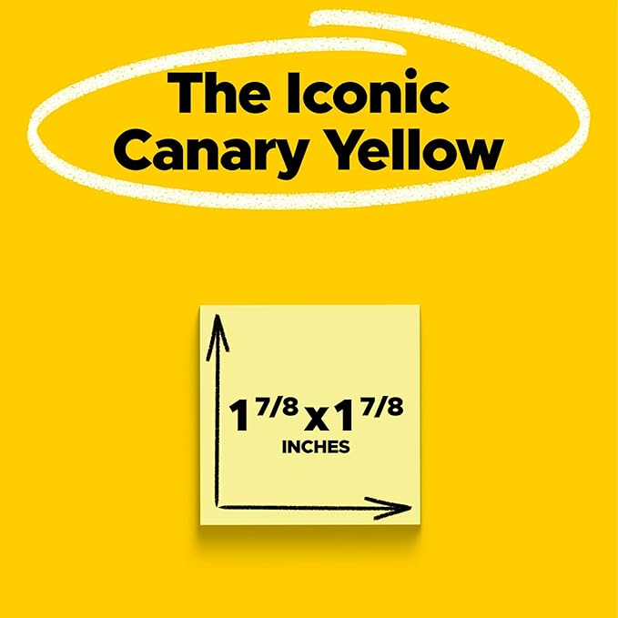 Post-it Super Sticky Mini Yellow Notes | 2X Sticking Power | - Image 2