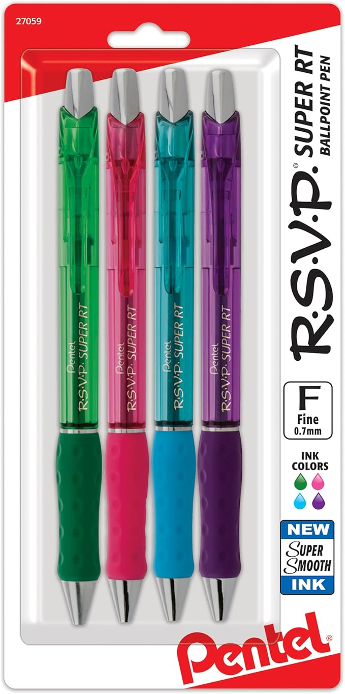 Pentel RSVP Super RT Ballpoint Pen, Fine Line by PentelofAmerica