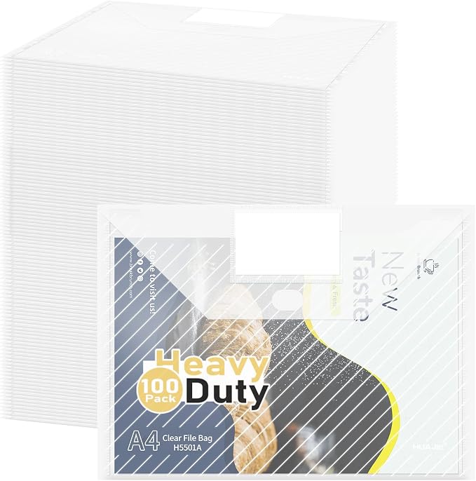 100 Pack, HeavyDuty Document Holder by WORPSON