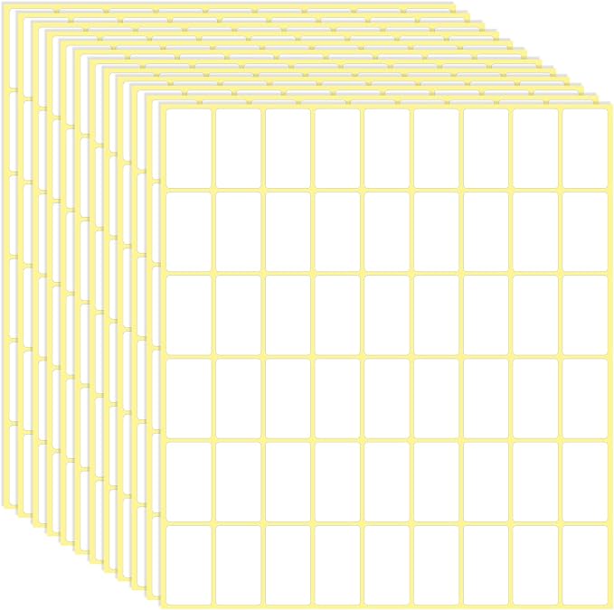 1620 Pcs File Folder Labels 0.6 x 1 Inch Blank Name Labels White Labels by Sliverdew