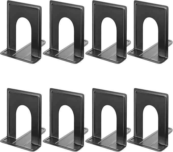 MaxGear 8.5 in Extra Large Heavy Duty Book Ends, Classic Book Stopper by MaxGear