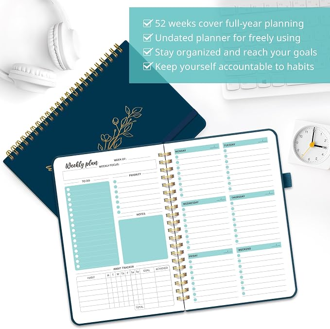 Taja Undated Weekly Planner, Weekly To Do List Notebook - Image 4