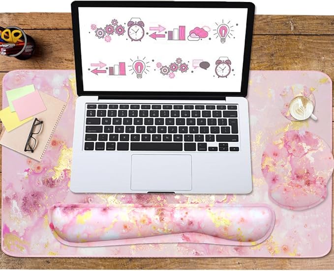 4-in-1 Gaming Mouse Pad Wrist Support Set，Desk Pad + Mouse Pad - Image 5