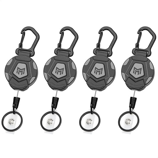 MNGARISTA 4-Pack Retractable Keychain, Heavy Duty Carabiner Badge Holder by MNGARISTA