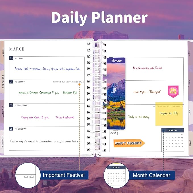 Planner 2026-2027, 18 Months Large Academic Daily Weekly Monthly Planner - Image 6