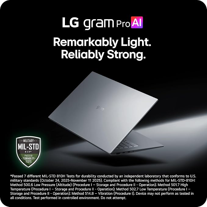 LG gram Pro 16-inch Thin and Lightweight Dual AI Laptop Computer, Windows 11 - Image 9
