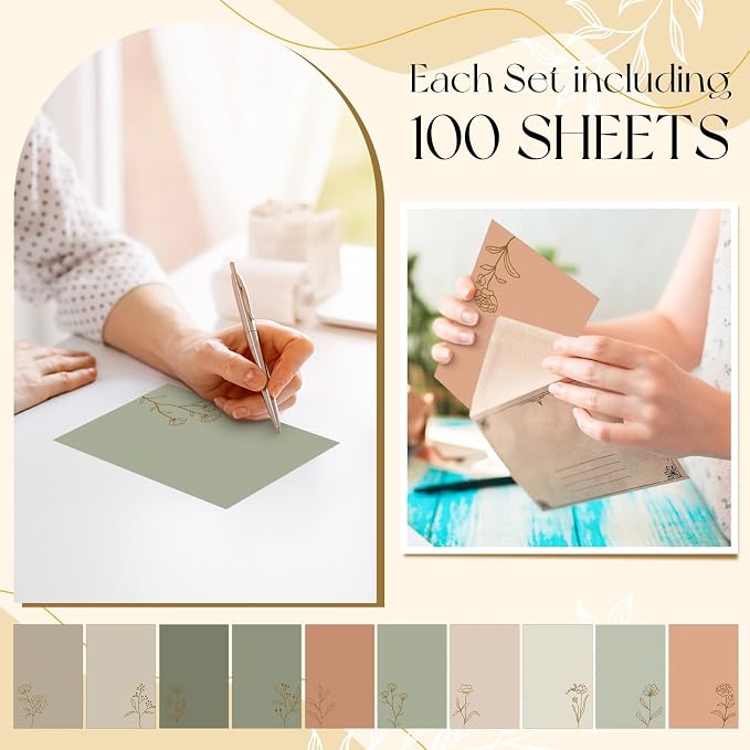 Spiareal 100 Pcs Blank Note Cards Blank Decorative Notecards Index Cards Bulk - Image 5