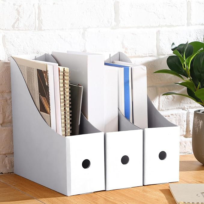 Thenshop 24 Pcs Cardboard Magazine File Holder Organizer, Desk File Organizer - Image 6