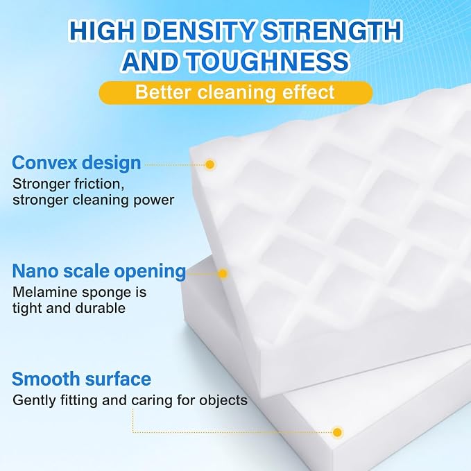 Magic Sponges Cleaning Eraser, 30 Pack 2X Density Stronger Melamine Sponge Foam - Image 3