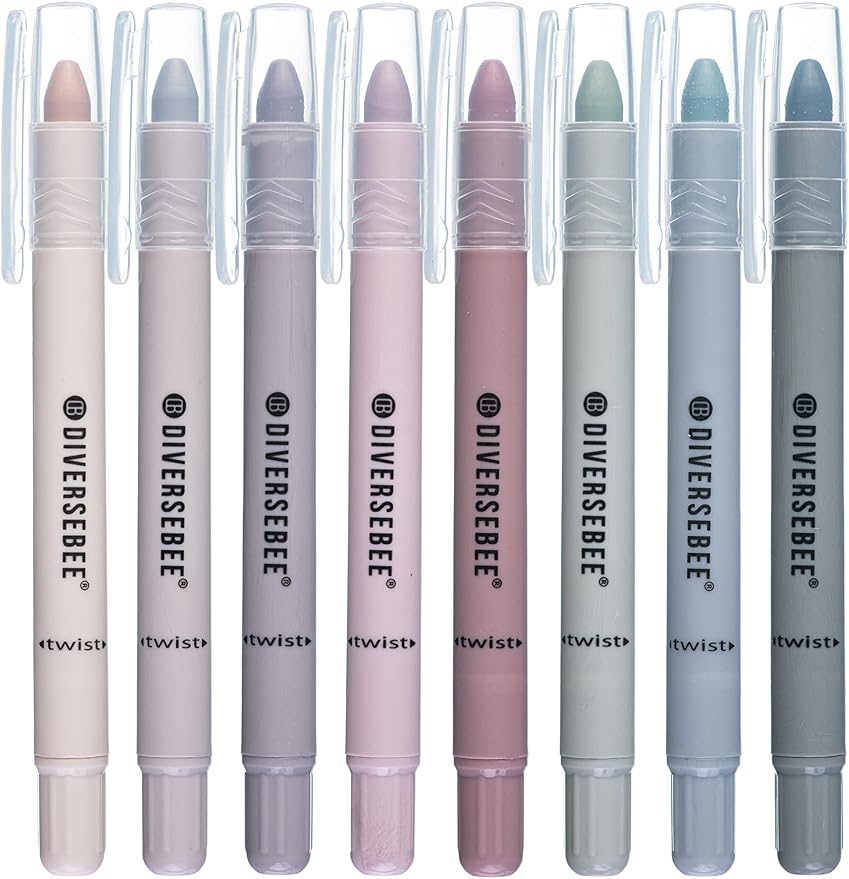 DIVERSEBEE Bible Highlighters and Pens No Bleed, 8 Pack Assorted Colors Gel by DiverseBee