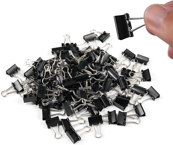 Ykimok 64Pcs Mini Binder Clips, 0.5 inch, Paper Clamps Micro Size by Ykimokdailynecessities