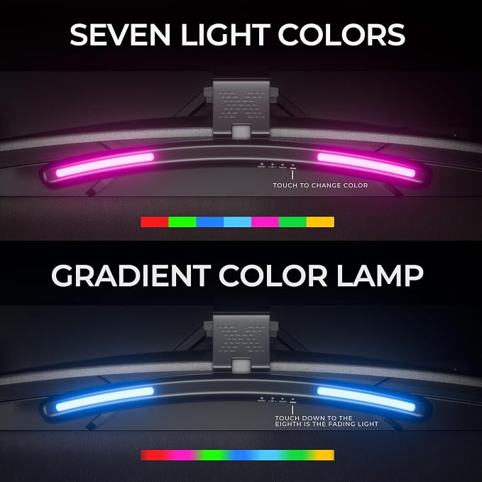 Monitor Light Bar Curved, RGB Backlight, Computer Screen Lamp | Eye Care Dual - Image 3