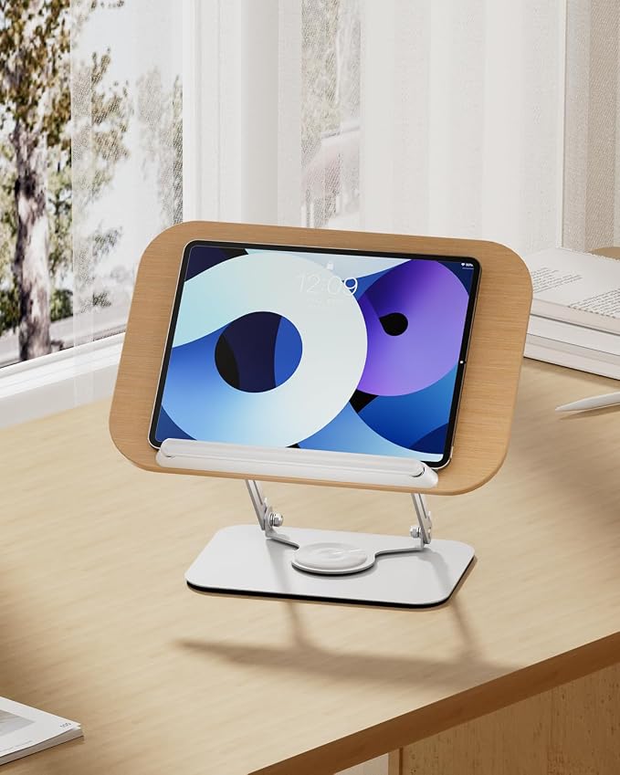 Viozon Book Stand for Reading, Book Holder, Height&Angle Adjustable, 360° - Image 6