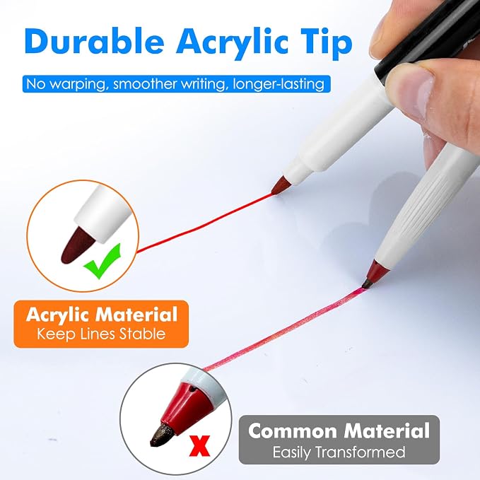 maxtek Magnetic Dry Erase Markers Ultra Fine Tip, 0.7mm Extra Fine Point Thin - Image 2
