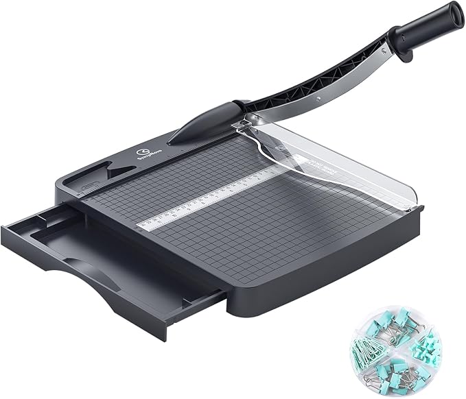 12 Inch Heavy Duty Paper Cutter, 12-16 Sheets Capacity Guillotine Paper Cutter by syntpNovo