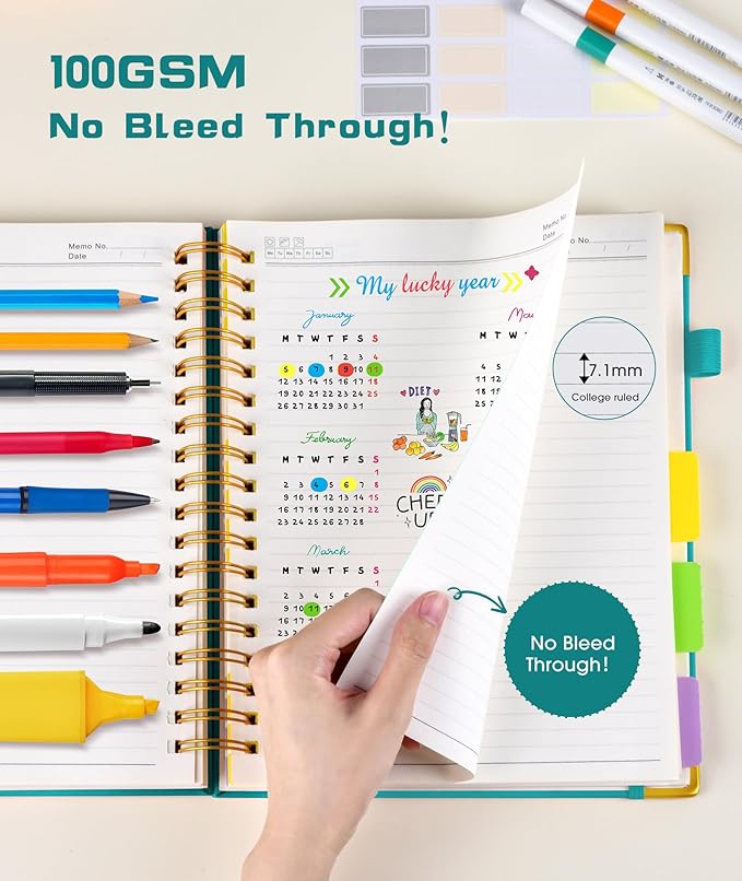 HHardcover Spiral Notebook 8.5"x11" Journal - Image 6