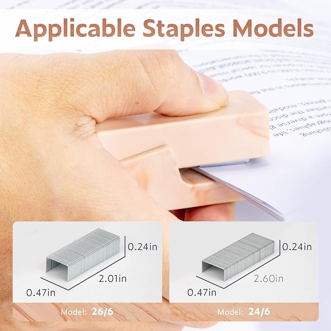 NUSIGN Mini Stapler with 830 Staples, Small Cute Desk Staplers, 25 Sheet - Image 3