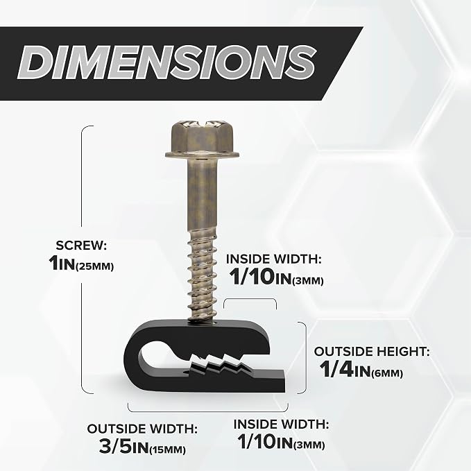 THE CIMPLE CO Mini Screw-in Cable Clips and Fasteners - Image 7