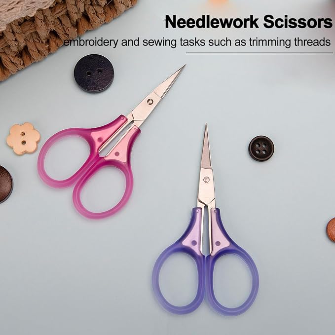 SCAIKTIG Small Craft Scissors, Sharp Scissors all Purpose, Straight Fine Tips - Image 3