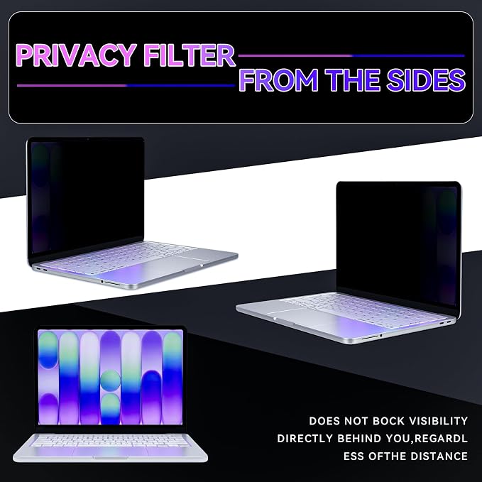 Peslv Magnetic Privacy Screen for Macbook Neo 13 Inch, Removable Matte Anti - Image 3