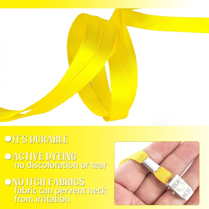 LOCONHA 100 Pack Yellow lanyards Lanyards - Image 4