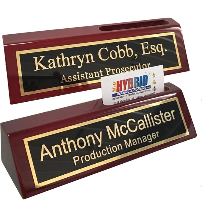 Name Plate for Desk Engraved in USA by Griffco Supply | Desk Name Plate by GriffcoSupply