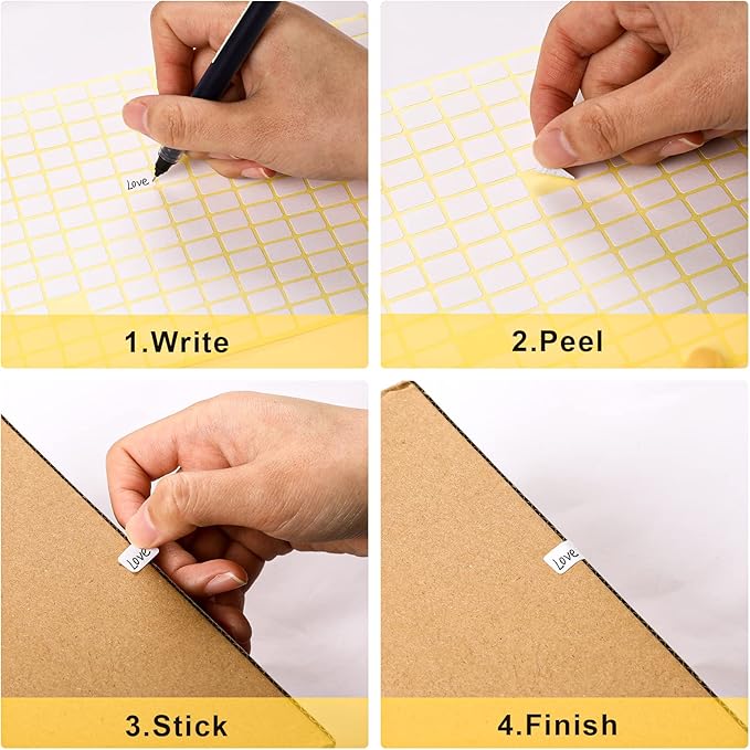 2940 Pcs Matte Small White Labels Stickers Blank Labels Removable Price Tags - Image 5