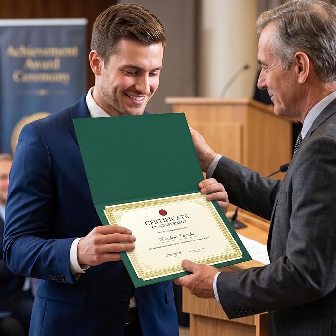 SUNEE 30 Packs Green Certificate Holders - Image 8