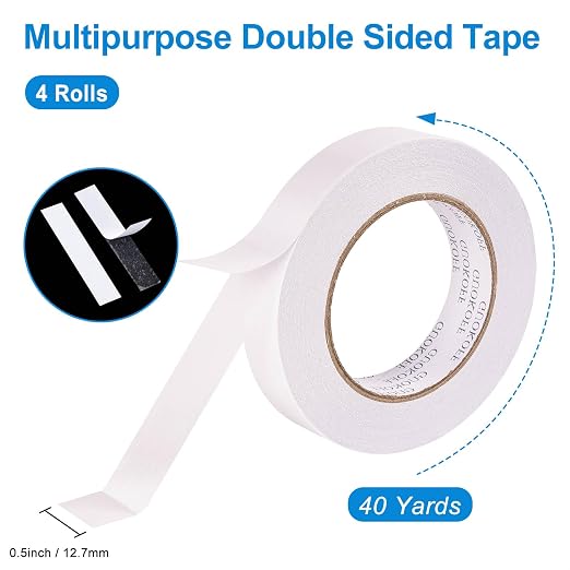 GUOKOFF Double Sided Tape 1/2 Inch x 40 Yards - Image 2