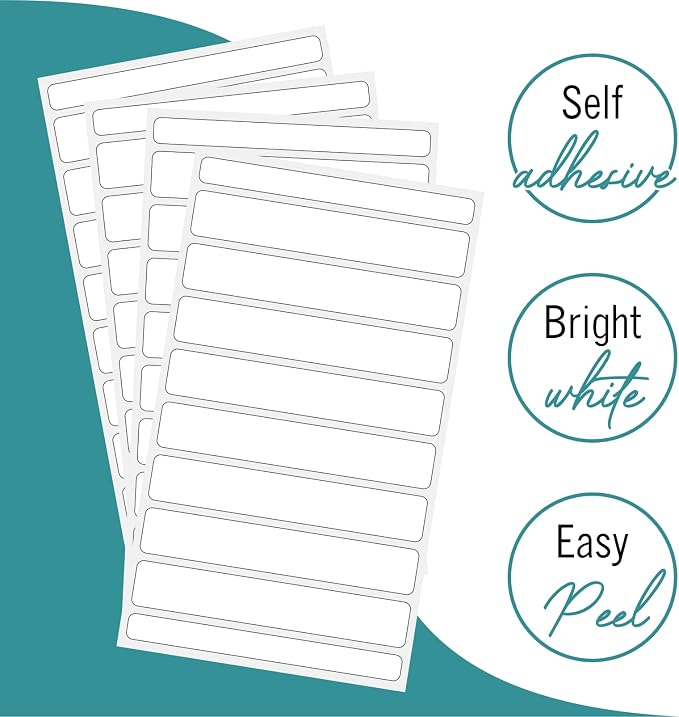 File Folder Labels 32 Sheets File Labels White Stickers a Total of 256 File - Image 3
