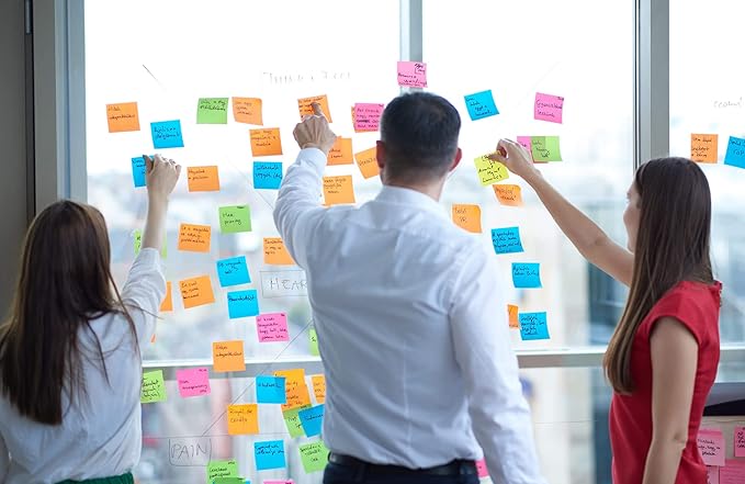 Sticky Notes Bulk, Ezzgol 60 Pads Sticky Notes, 3 X 3 Inch, 100 Sheets/Pad, Assorted Bright Colors Sticky Notes Pack,Great Sticking Power-DeskLoop Office