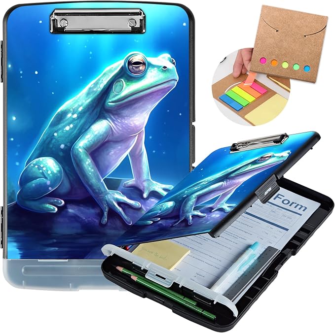 Clipboard with Storage, Heavy Duty Plastic Storage Clipboard with Low Profile - Image 2