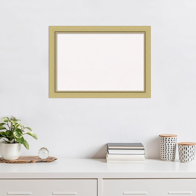 Amanti Art White Cork Board for Wall, 19x27 Vision Board with Gold Frame, Medium Corkboard Office Decor for Home Organization, Casual Corkboard Pinboard to display items for home organization-DeskLoop Office