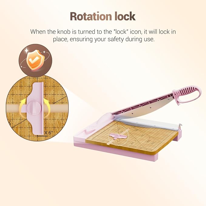 12 Inch Heavy Duty Paper Cutter, Wood Guillotine Paper Cutter & Paper Trimmer - Image 3